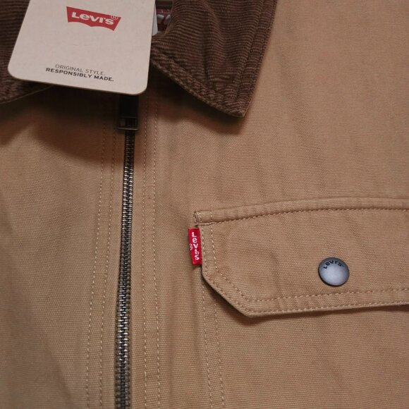 NWT Levi's Men's Tan Cotton Canvas Depot Utility Jacket Size M - Picture 7 of 10
